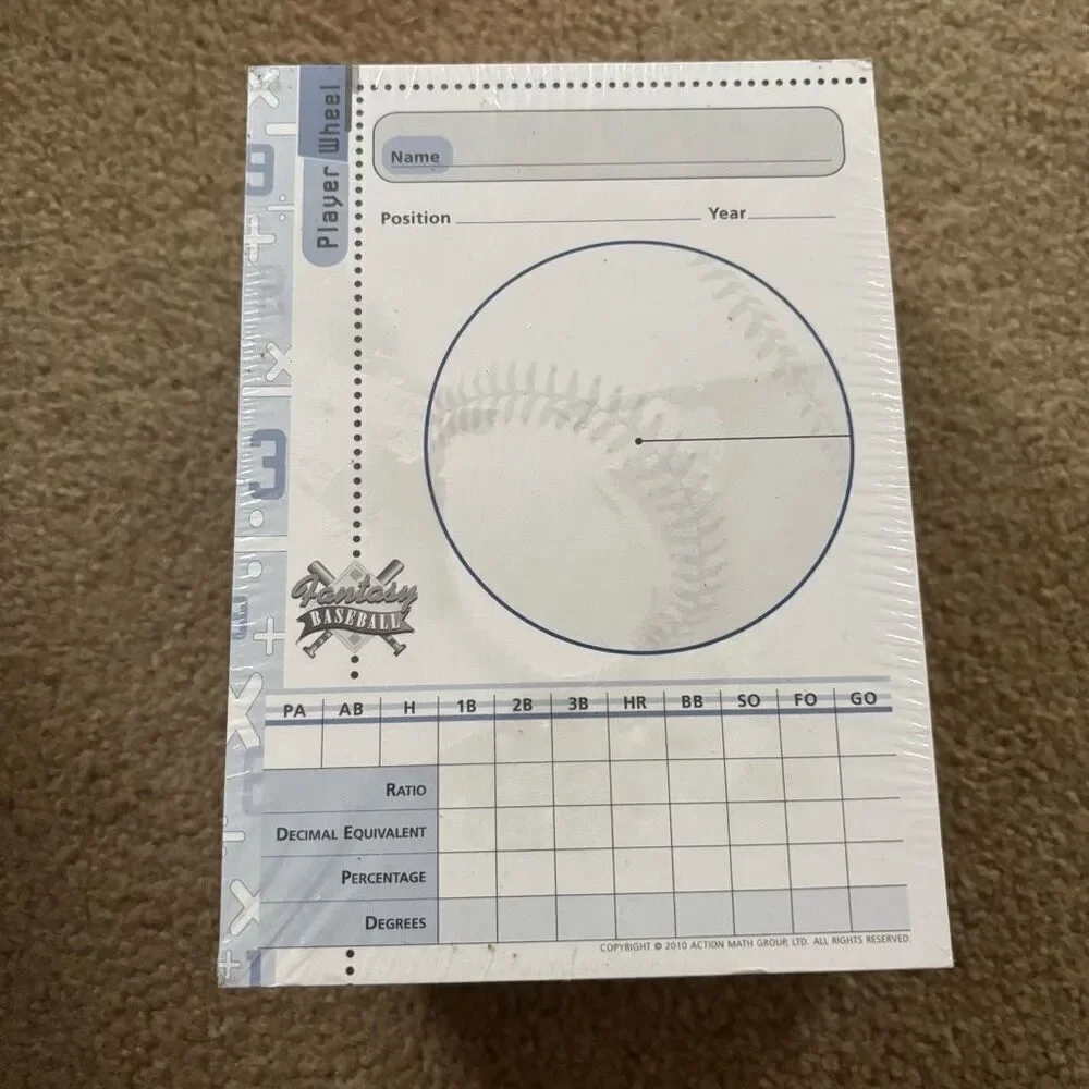 Fantasy Baseball Player Wheel Blank Cards